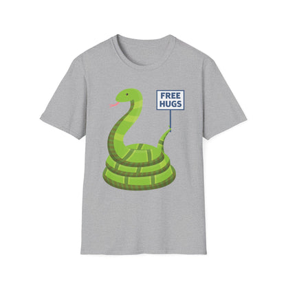 Funny Free Hugsss Cute Snake Hug Lovers Sarcastic  T-Shirt For Men Women Travelers