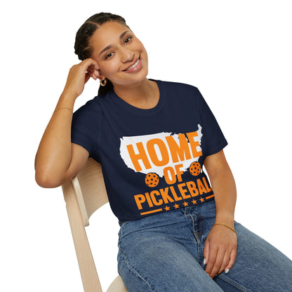 Home of Pickleball USA Map America T-Shirt For Men Women Kids