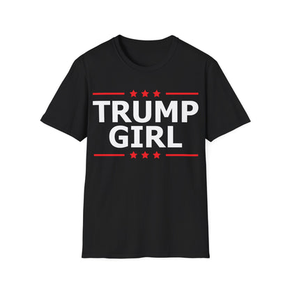 Cute Trump Girl Republican US Flag 2024 Vintage Vote T-Shirt