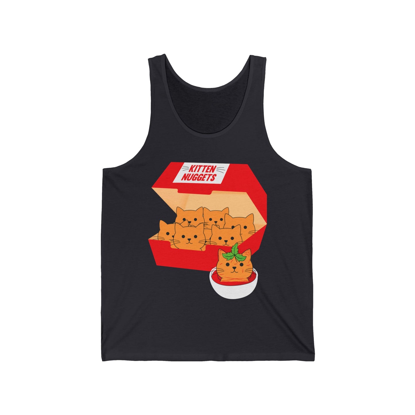 Funny Kitten Nuggets Food Pun Cat Lover Gift Chicken Nuggets Tank Top For Men Women Tank Top