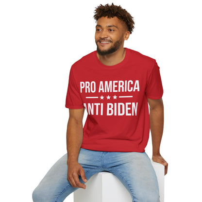 Pro America Anti Biden Flag Impeach Joe Biden Anti-Biden 8646 T-Shirt Men Women