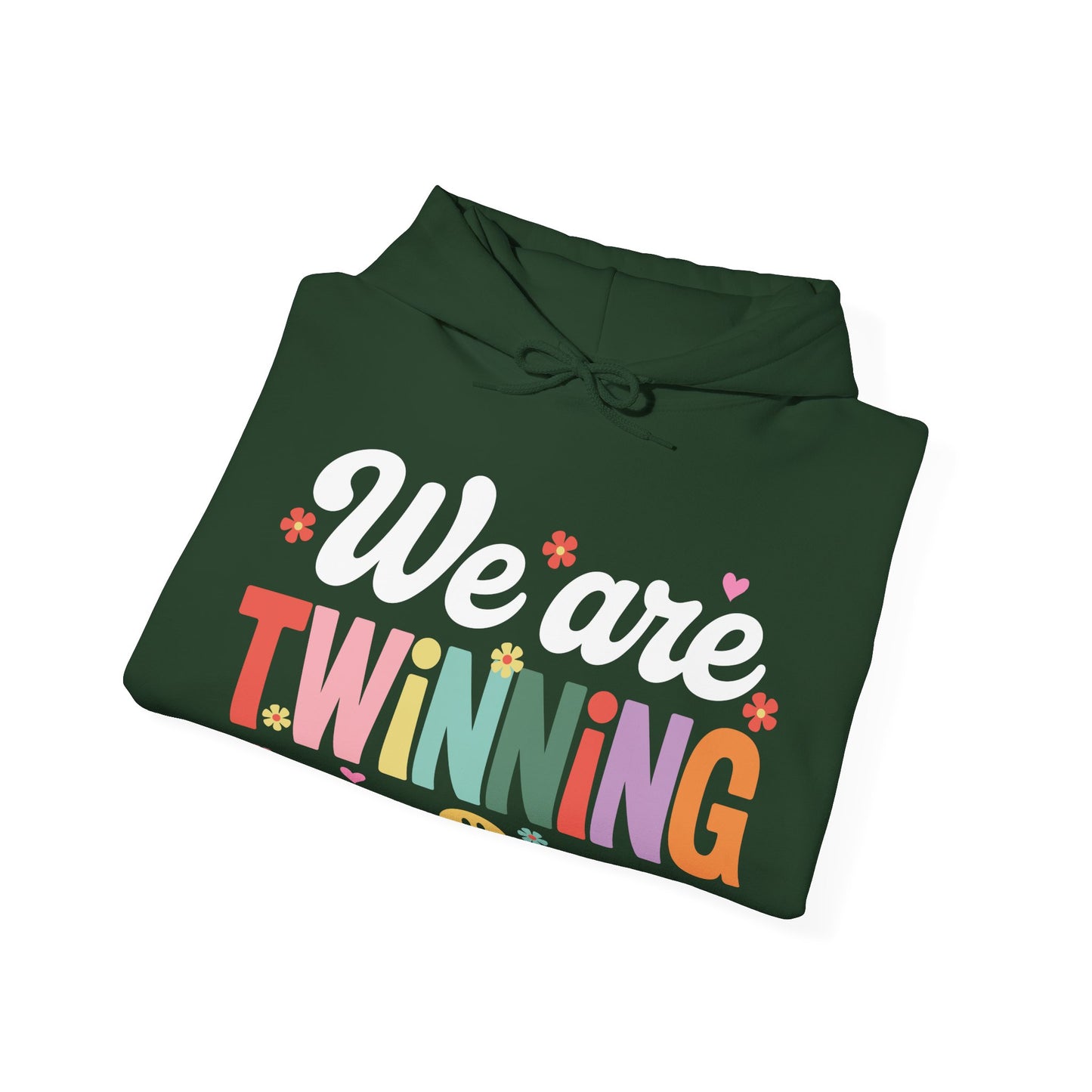 We're Twinning With My Bestie Twin Day Spirit Week Retro 70s Hoodie For Men Women