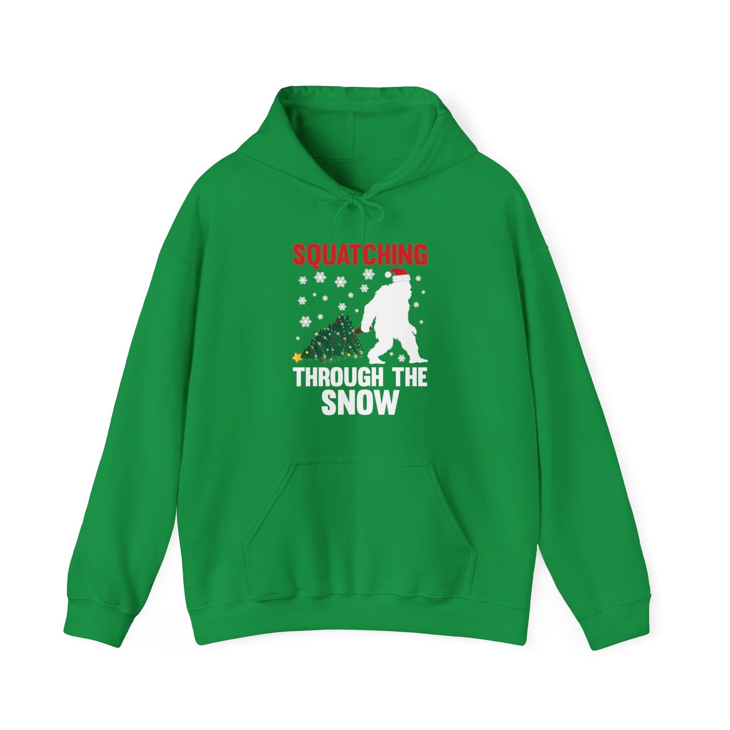 Squatching Through The Snow Funny Bigfoot Christmas Sasquatch Hoodie