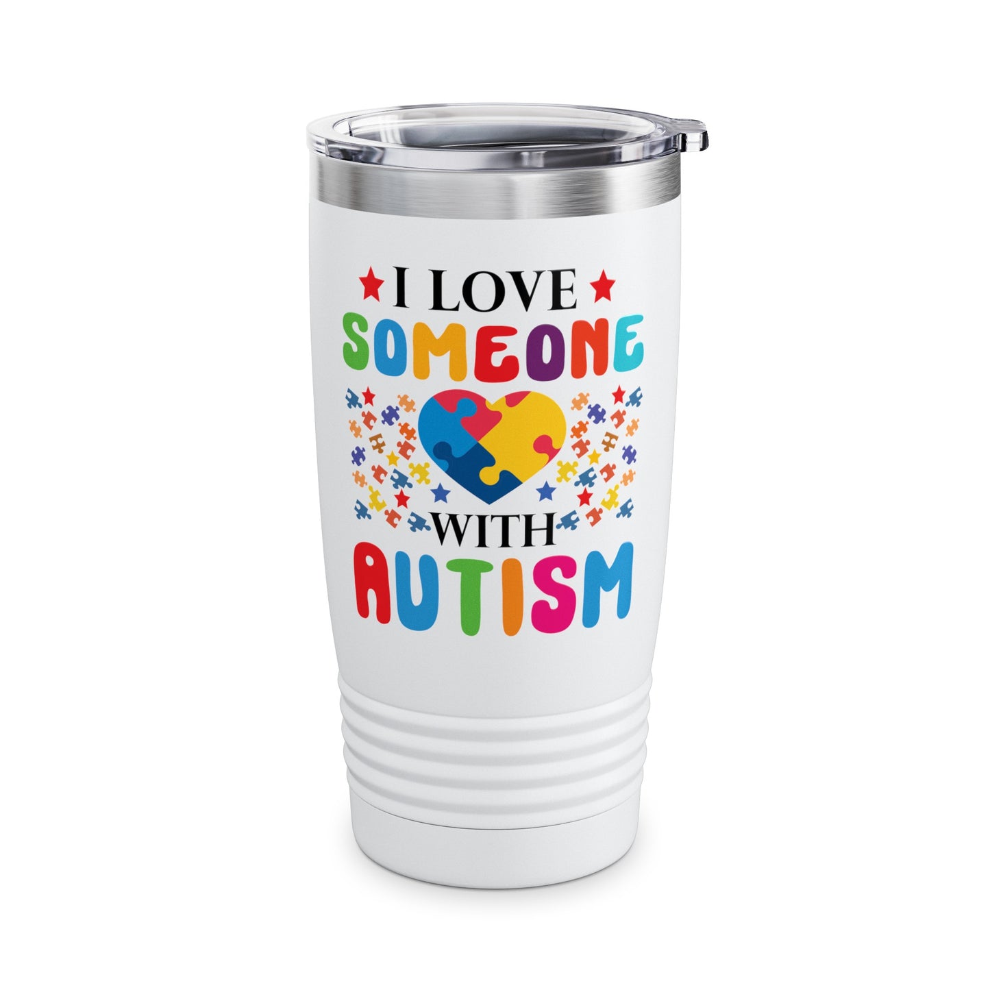 Funny I Love Someone with Autism Awareness Tumbler For Men Women