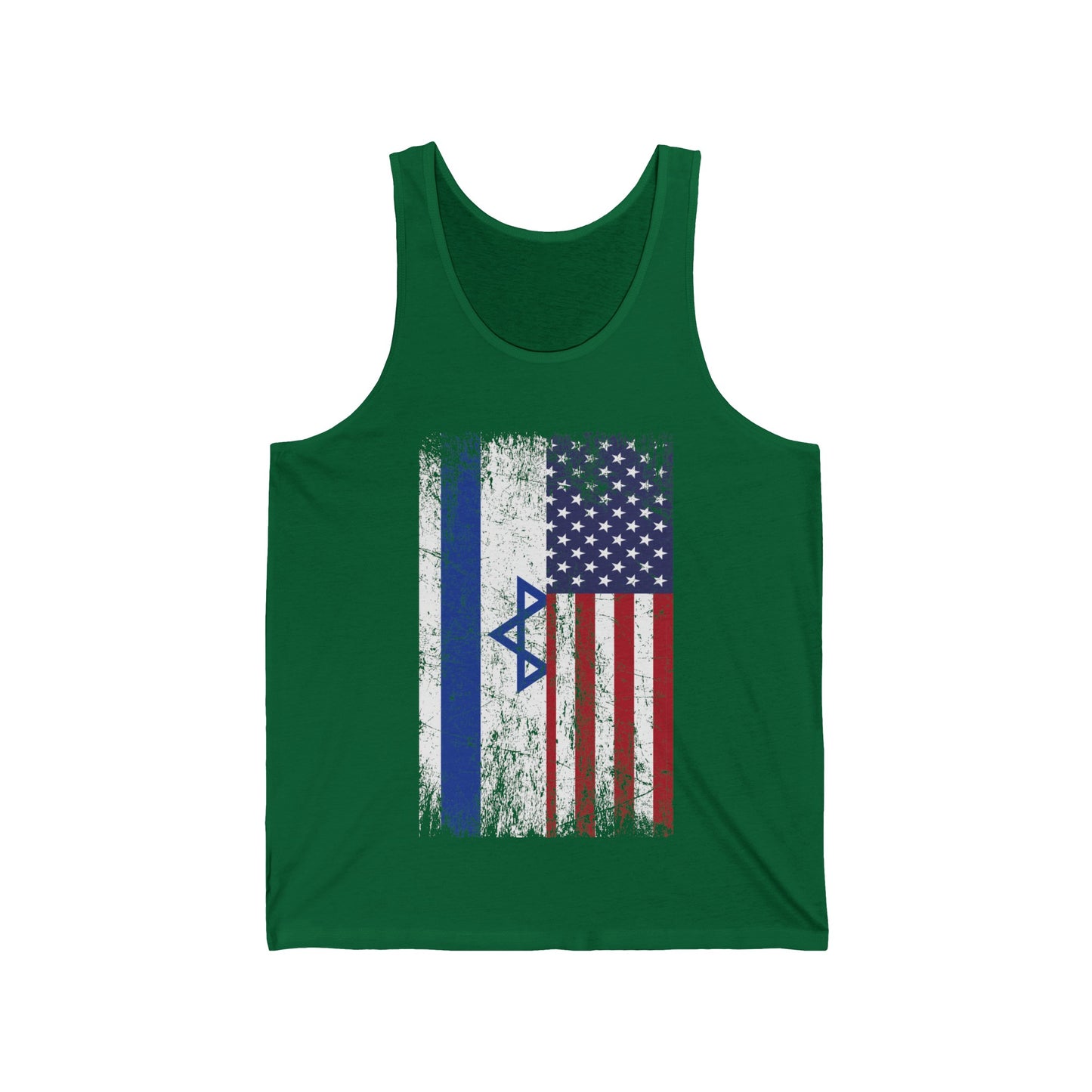 Israeli American USA Flag Tank Top Pride Israel USA Tank Tops For Men Women