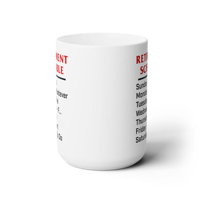 Funny Retirement Schedule Calendar Office Humor Coworker Coffee Mug