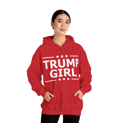 Cute Trump Girl Republican US Flag 2024 Vintage Vote Hoodie