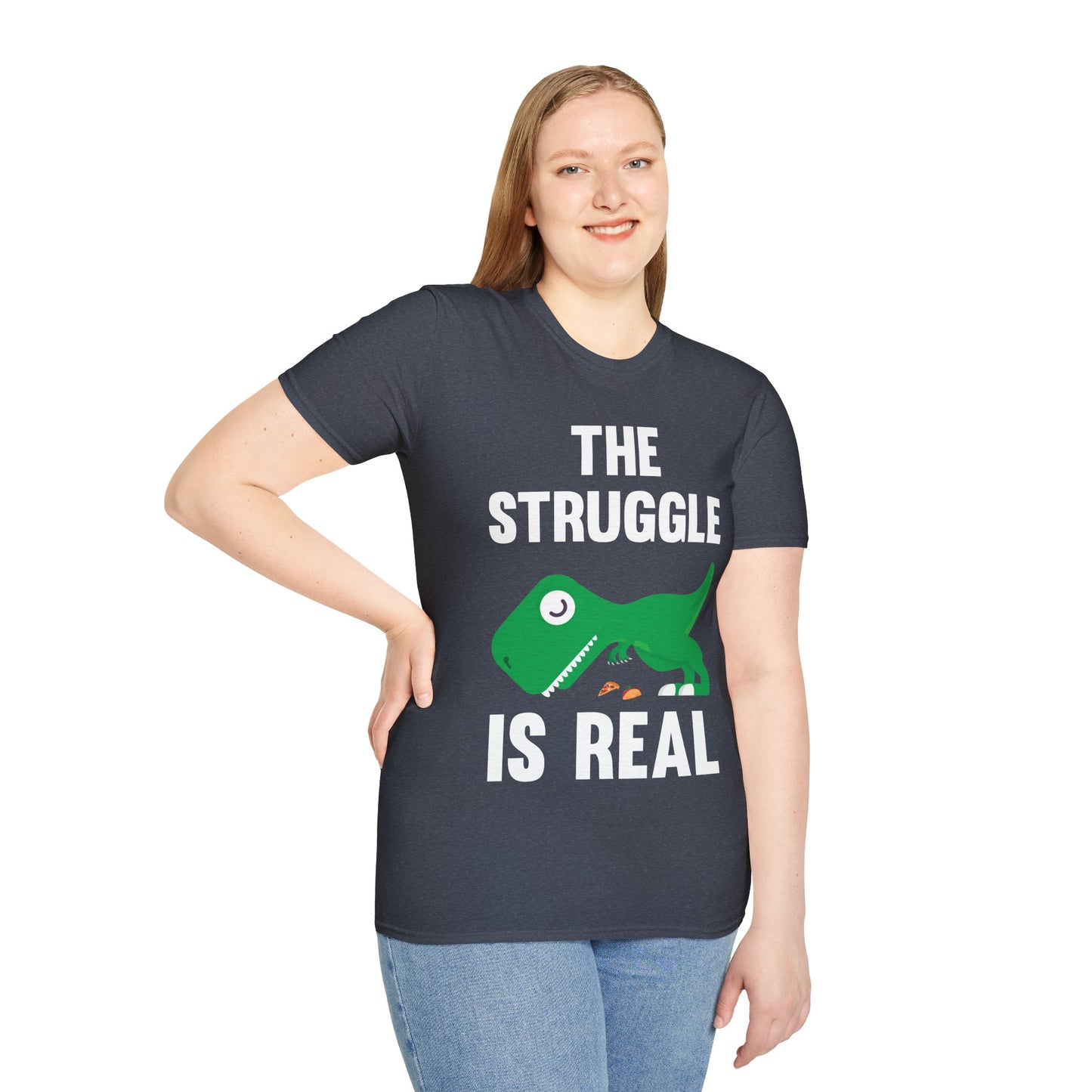 Funny The Struggle is Real T-Rex Dinosaur Sarcastic Sarcasm Tee T-Shirt Men Women