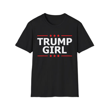 Cute Trump Girl Republican US Flag 2024 Vintage Vote T-Shirt
