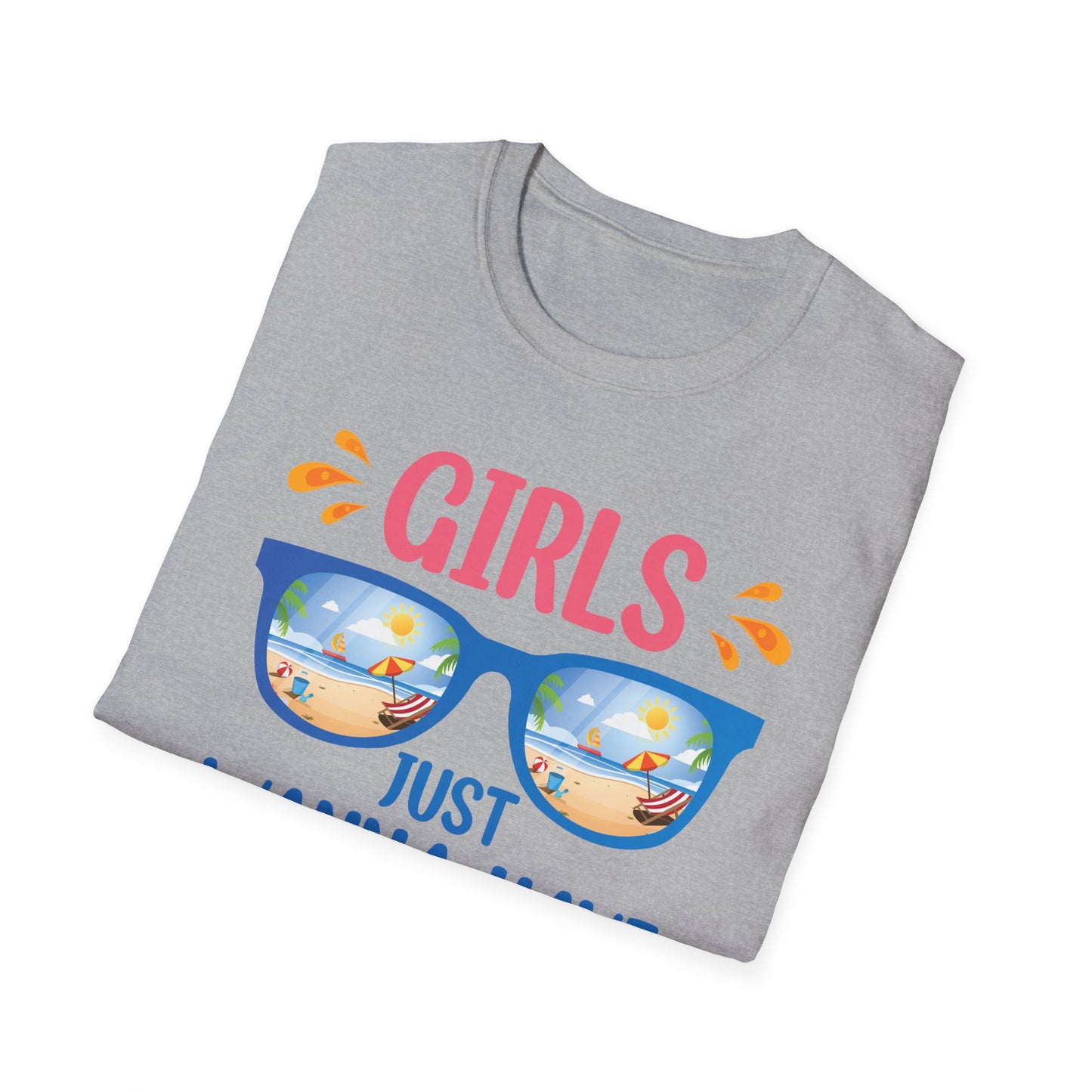 Funny Summer Girls Just Wanna Have Sun Beach Vacation T-Shirt For Women