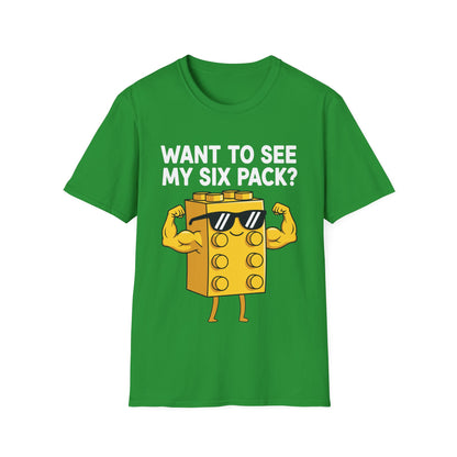 Want to See My Six Pack Bricks Lover Master Builder T-Shirt