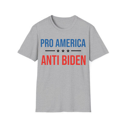 Pro America Anti Biden Flag Impeach Joe Biden Anti-Biden 8646 T-Shirt Men Women