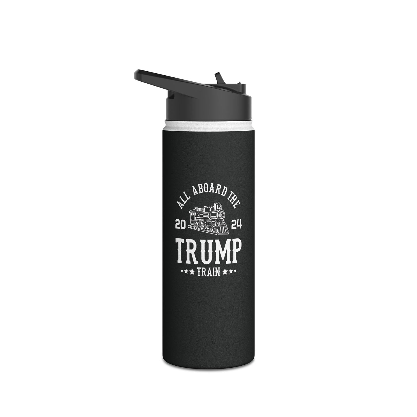 Pro-Trump All Aboard Train Trump 2024 Bottle Water Bottle Men Women