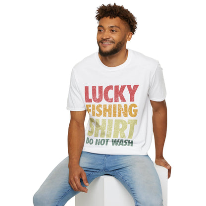 Funny Lucky Fishing Shirt Do Not Wash Vintage Fishing Lover fisherman T-Shirt Men Women