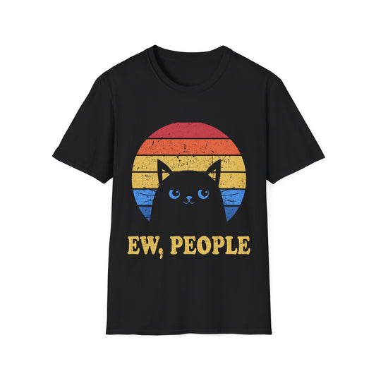 Funny Ew People Cat Introvert Antisocial Sarcastic T-Shirt