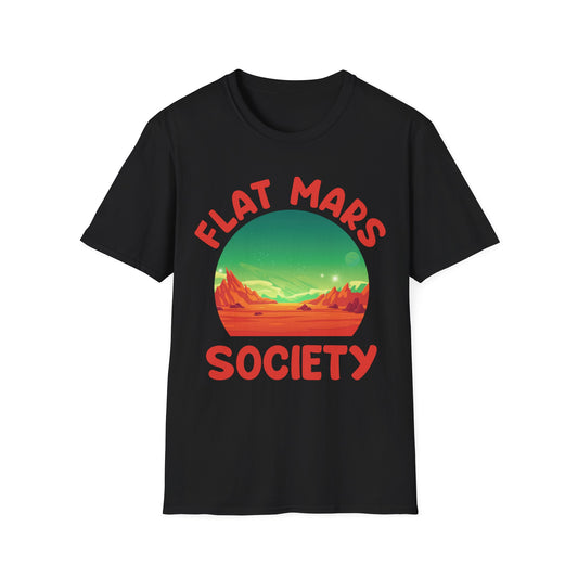 Flat Mars Society Space Astronaut Astronomy Science T-Shirt Men Women