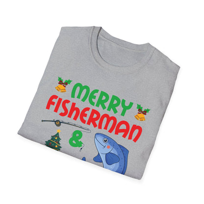 Funny Bass Fishing Merry Fishmas And Happy New Year Christmas Xmas T-Shirt