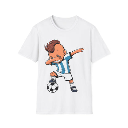 Funny Dabbing Soccer Argentina Jersey Shirt, Dab Kids Boys T-Shirt For Men Women Kids T-Shirt