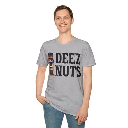 Funny Deez Nuts Nutcracker Ugly Christmas Meme Xmas Gift T-Shirt Men Women