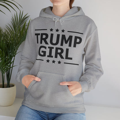 Cute Trump Girl Republican US Flag 2024 Vintage Vote Hoodie