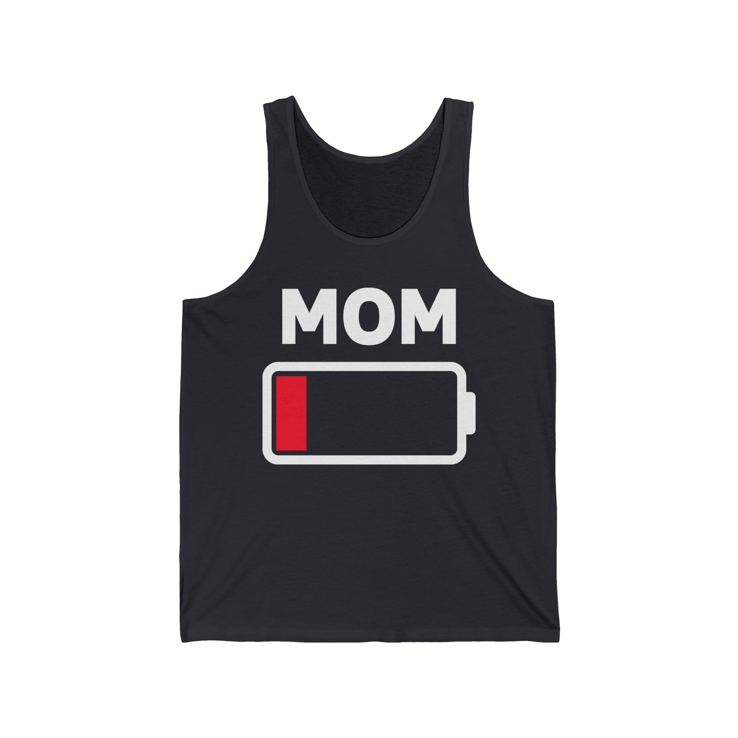 Funny Mom Tired Low Battery Mothers Day Tank Tops For Men Women