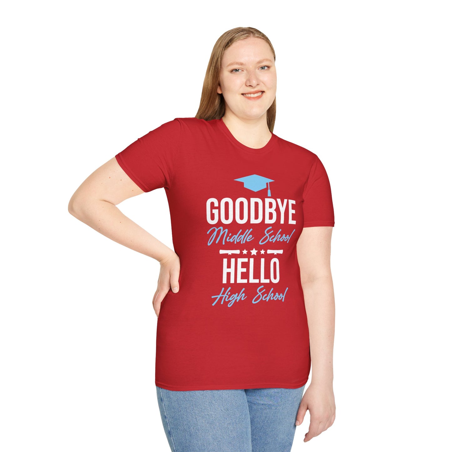 Goodbye Middle School Hello High School Funny Graduation T-Shirt