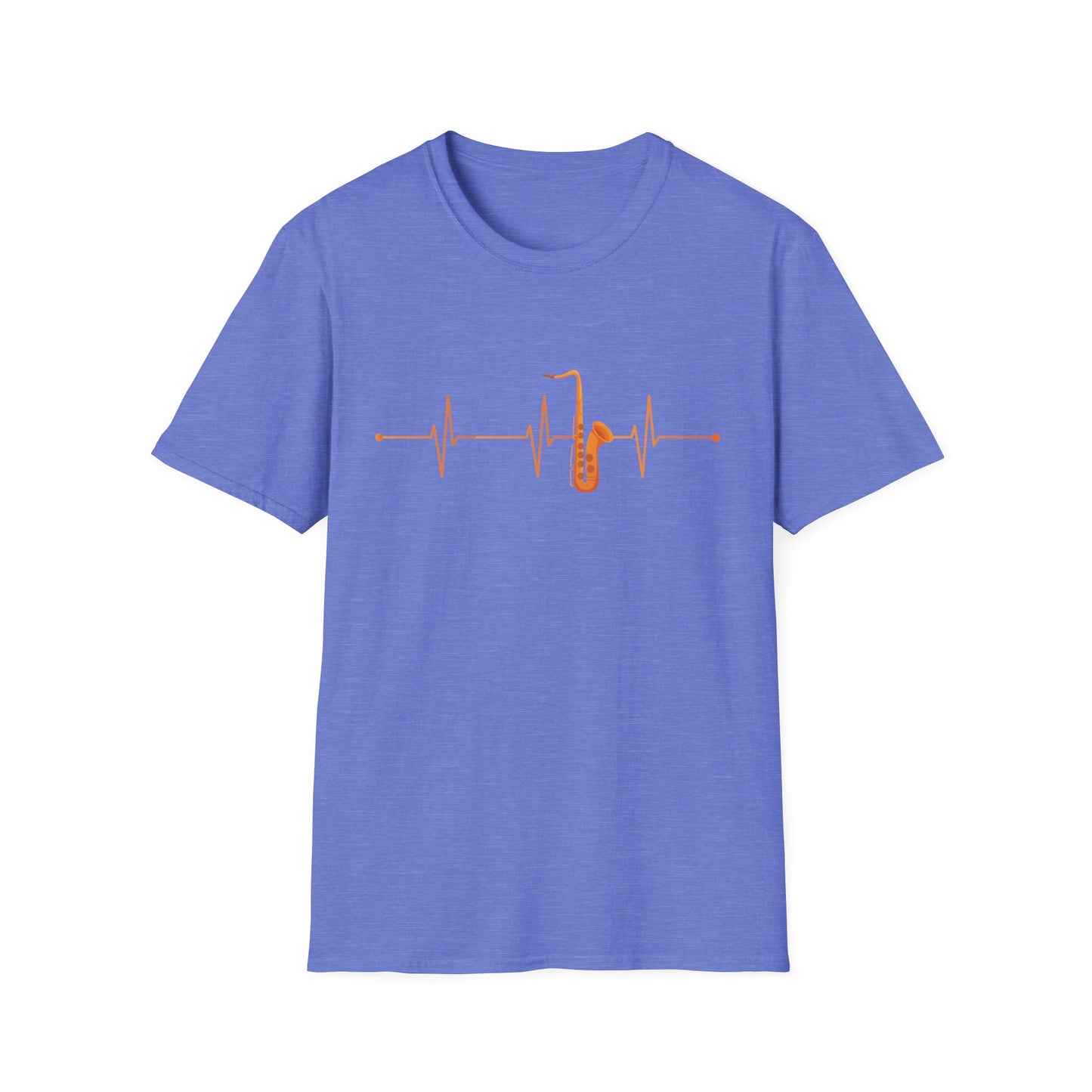 Funny Saxophone Heartbeat T-Shirt, Saxophone Player Music Lovers Shirt