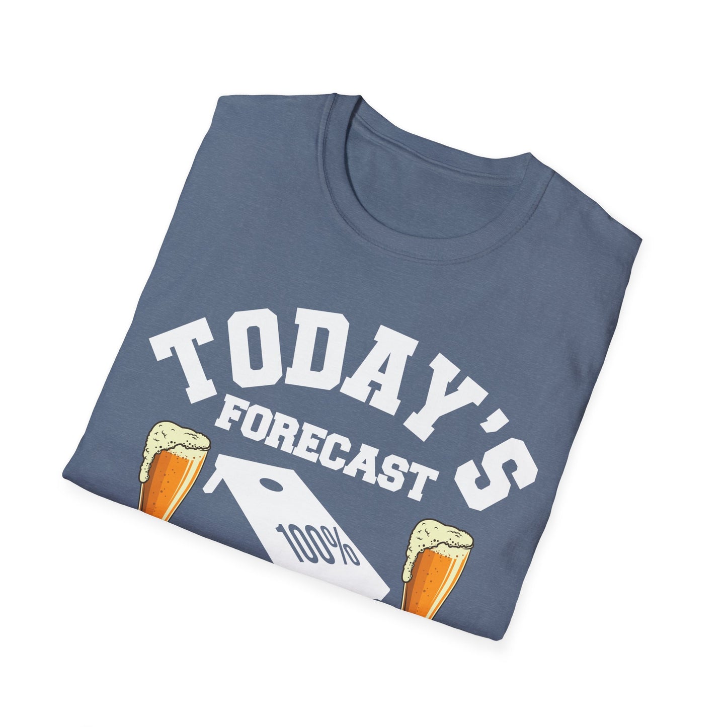 Funny Todays Forecast Corn Hole and Beer Sarcastic Beers Lover Cornhole Party