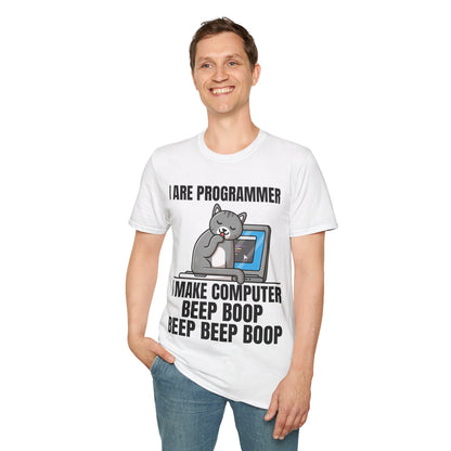 Funny I Are Programmer I Make Computer Beep Boop Cute Cat T-Shirt For Men Women T-Shirt