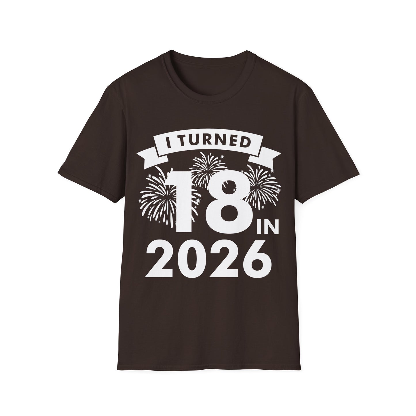 Funny I Turned 18 In 2026 18th Birthday Party Gift T-Shirt For Men Women
