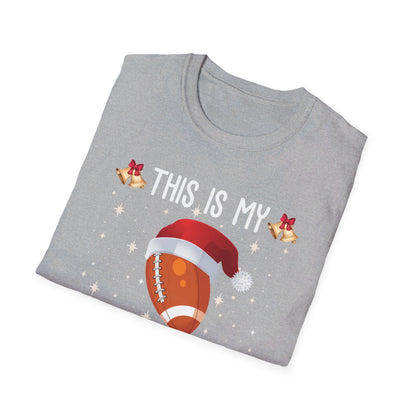 Funny This Is My Christmas Pajama Shirt Gift For Football Lover Xmas T-Shirt Men Women