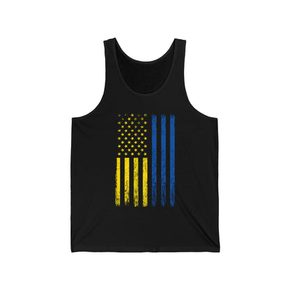 Ukrainian Lover Ukrainian American Flag I Stand With Ukraine Tank Tops