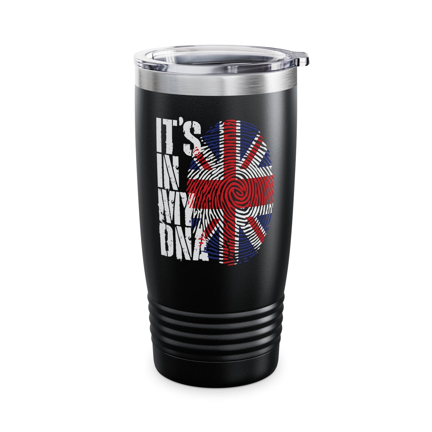 Funny Its In My DNA British Flag England UK Britain Union Jack Tumbler For Men Women Tumbler