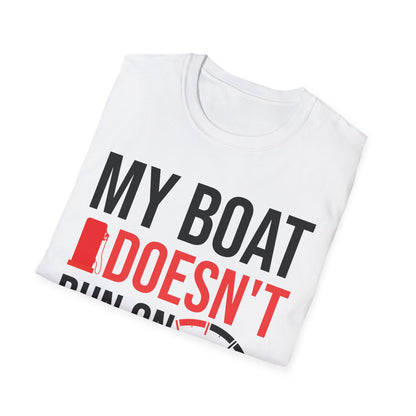 My Boat Doesn't Run on Thanks Funny Boating Vintage Sarcastic T-Shirt