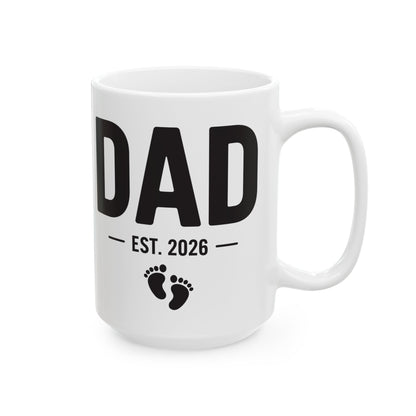 Funny Dad Est 2026 To Be Gifts First Time Dad New Daddy Coffee Mug For Men