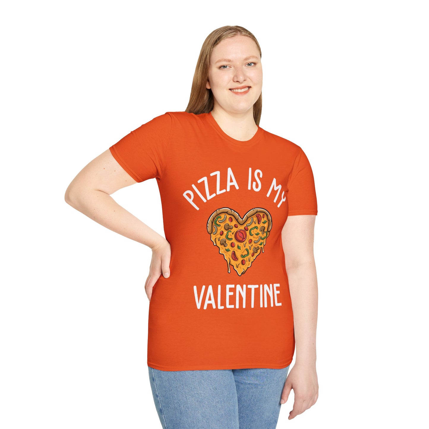 Funny Pizza Is My Valentine Love Heart Valentines Day Girl Boy Foodie Food T-Shirt