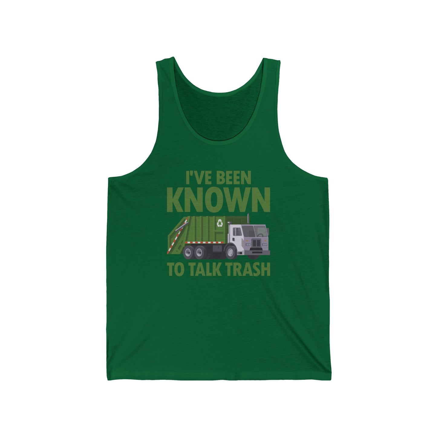 Funny Talk Trash Garbage Truck for Sanitation Worker Tank Top