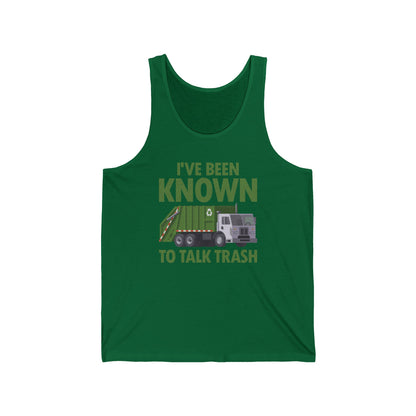 Funny Talk Trash Garbage Truck for Sanitation Worker Tank Top