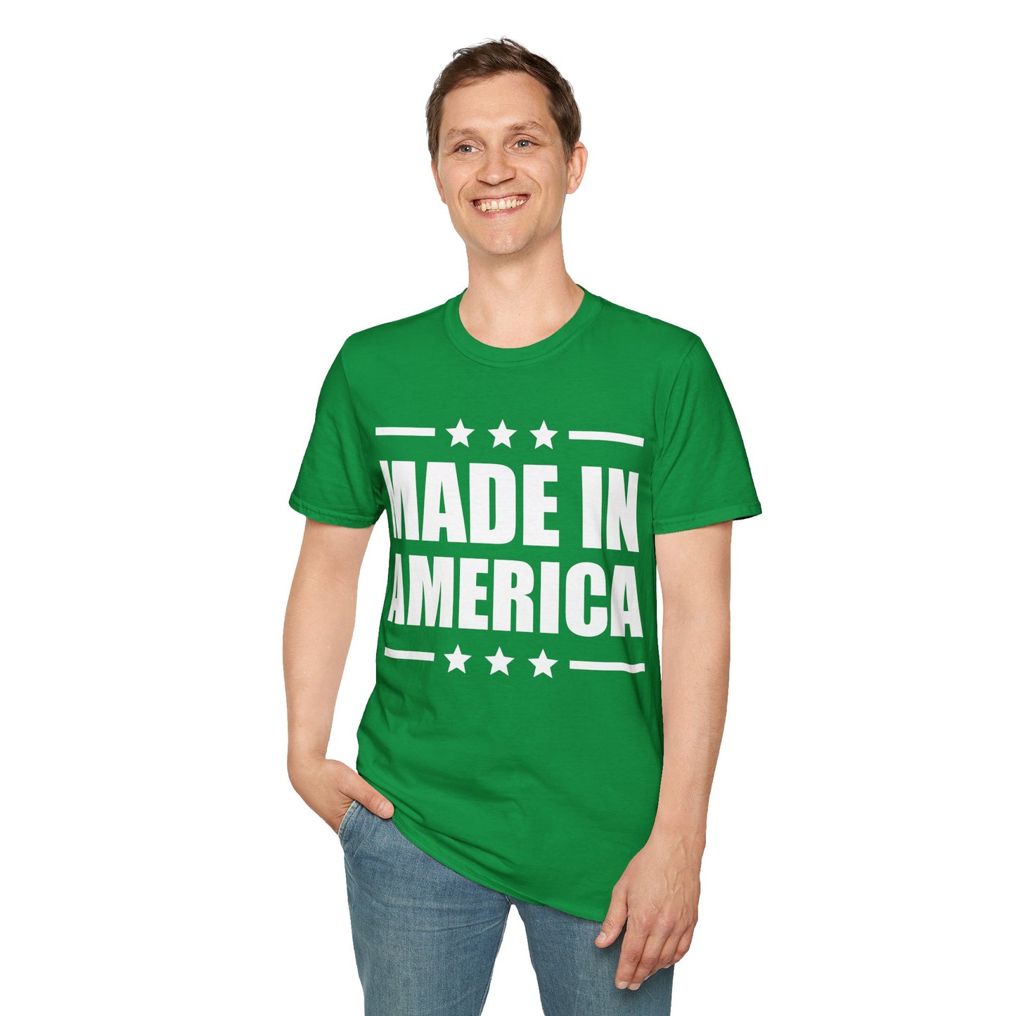 Made In America T-Shirt Patriotic Funny 4th of July Shirt T-Shirt For Men Women T-Shirt