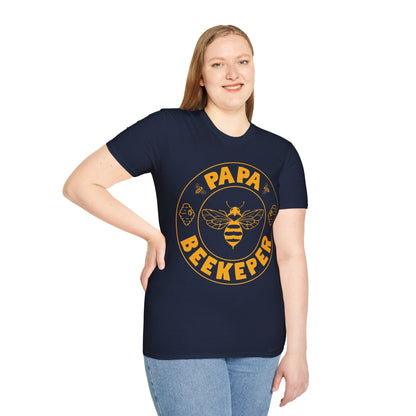 Papa Beekeeper Bee Whisperer Distressed Retro Beekeeping T-Shirt For Men Women T-Shirt