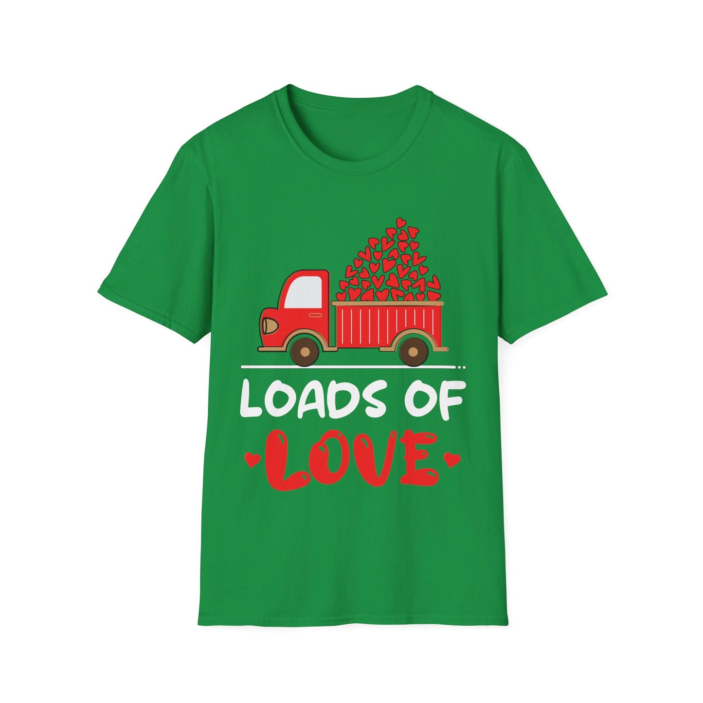 Funny Loads of Love Tractor Cute Valentines Day Truck T-Shirt