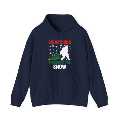 Squatching Through The Snow Funny Bigfoot Christmas Sasquatch Hoodie