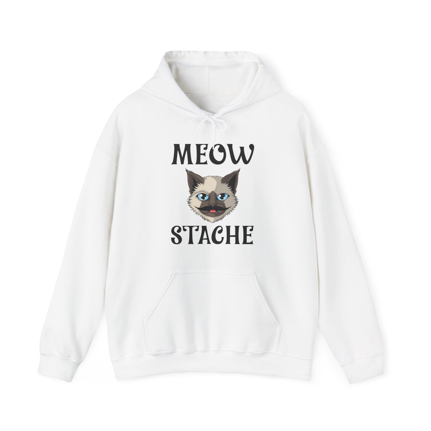 Meowstache Cat Mustache Moustache Beard Bearded Kitten Lovers Hoodie For Men Women Hoodie