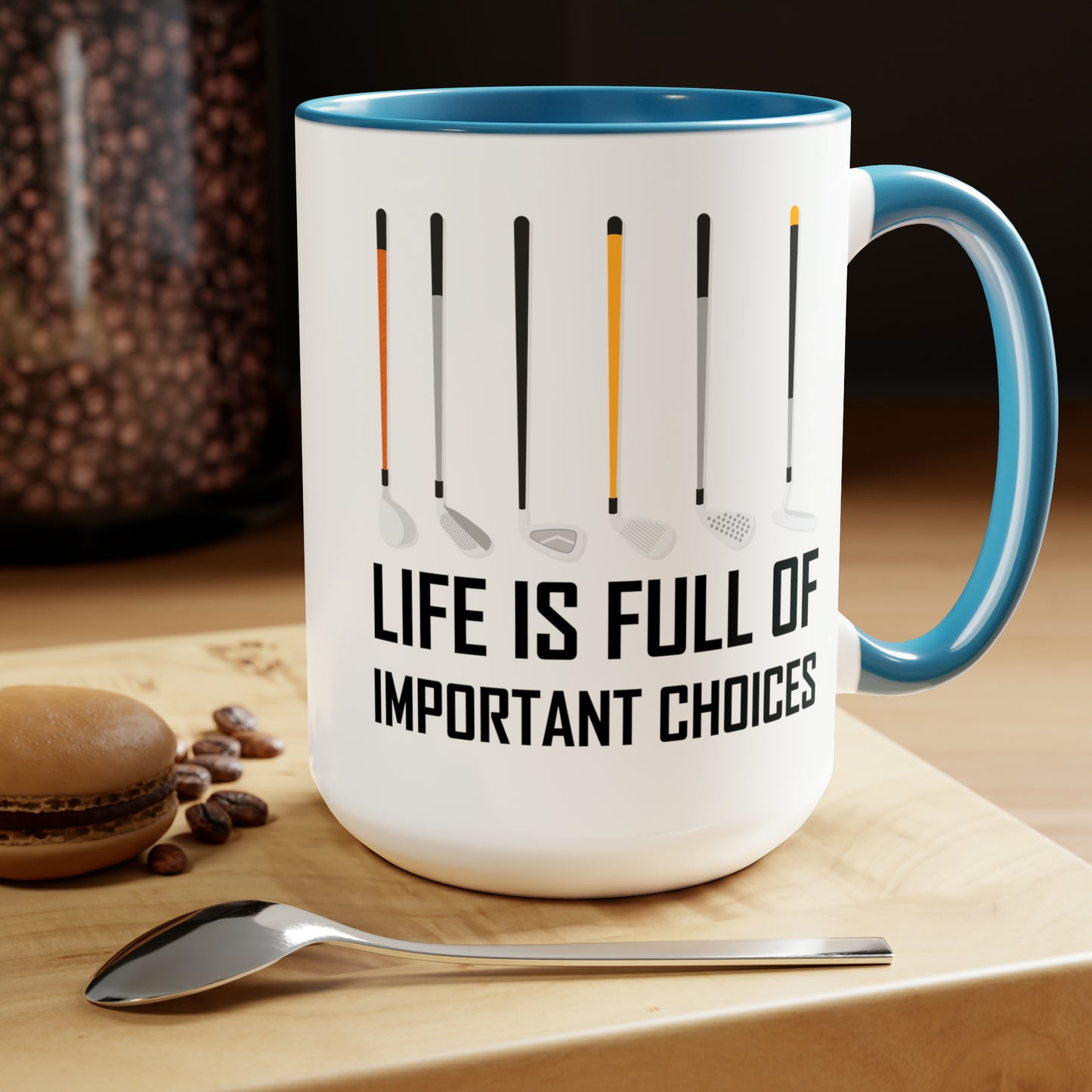 Funny Life Is Full Of Important Choices Golf Ceramic Coffee Mug Men Women