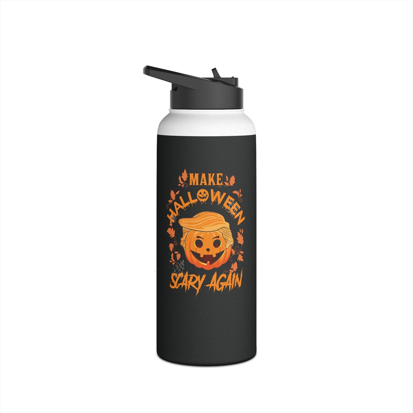 Funny Make Halloween Great Again Pro Trump Water Bottle Men Women