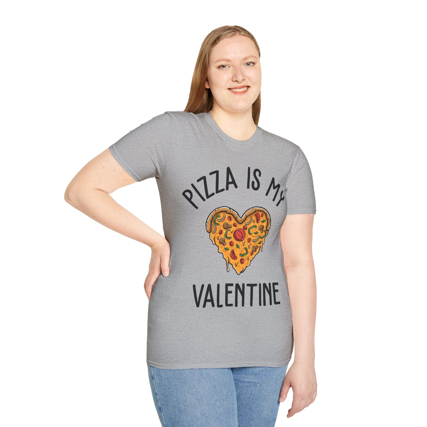 Funny Pizza Is My Valentine Love Heart Valentines Day Girl Boy Foodie Food T-Shirt