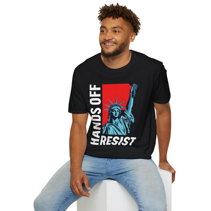Resist Statue of Liberty Hands Off Resistance Protest T-Shirt For Men Women