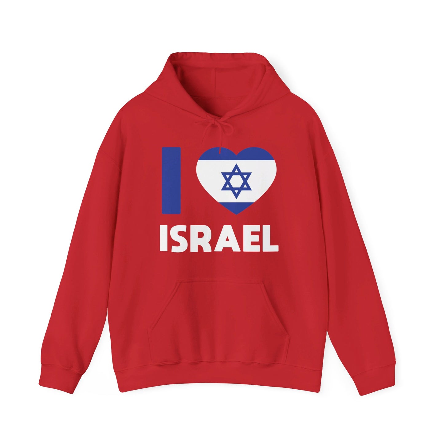 I Love Israel Flag Heart Jews Jewish Hoodie For Men Women Hoodie