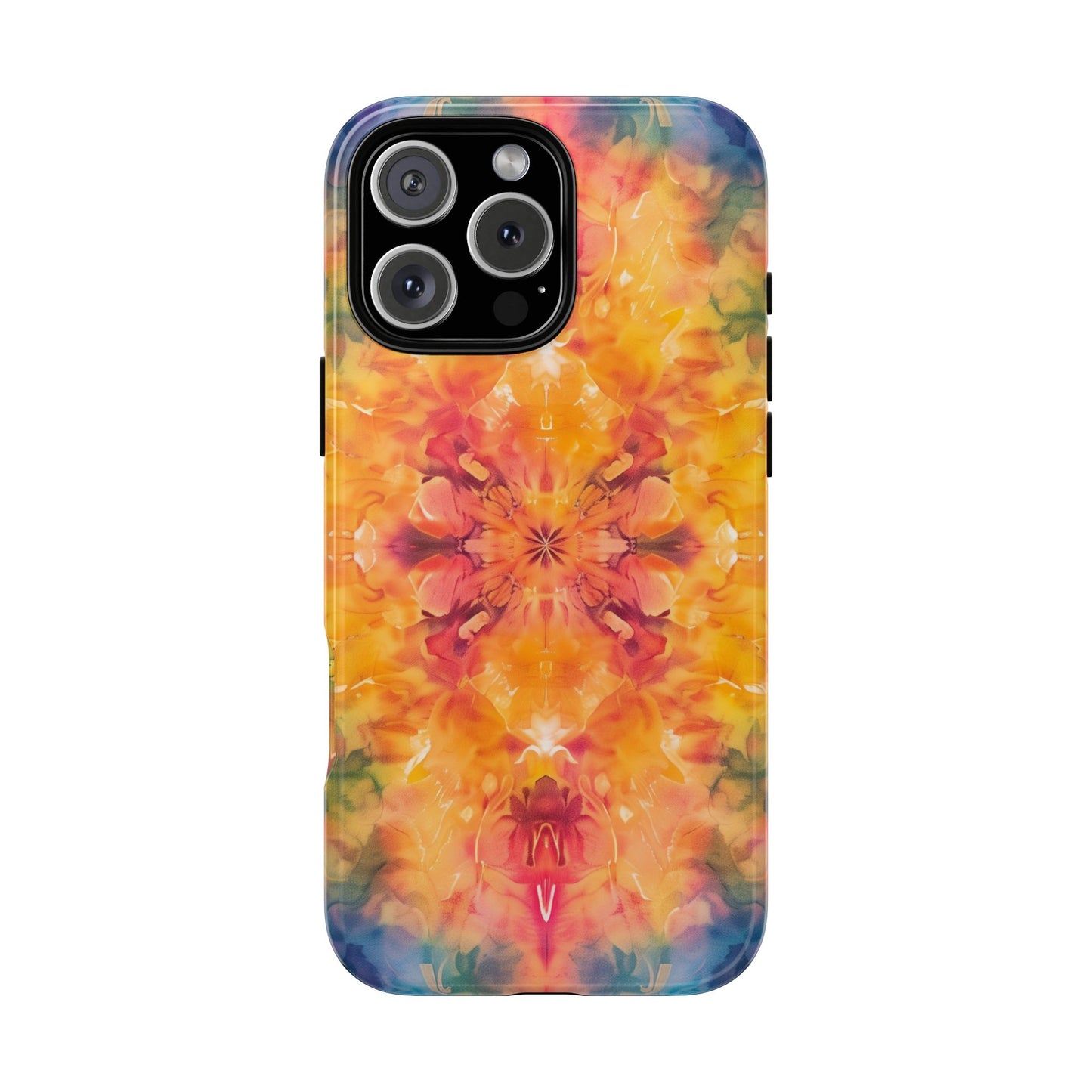 Tie-Dye Dream Pattern iPhone 13 14 15 16 Pro Max Plus Case Wireless Charging Compatible Tough Cases Protection, Magnetic Phone Case for iPhone Classic Series