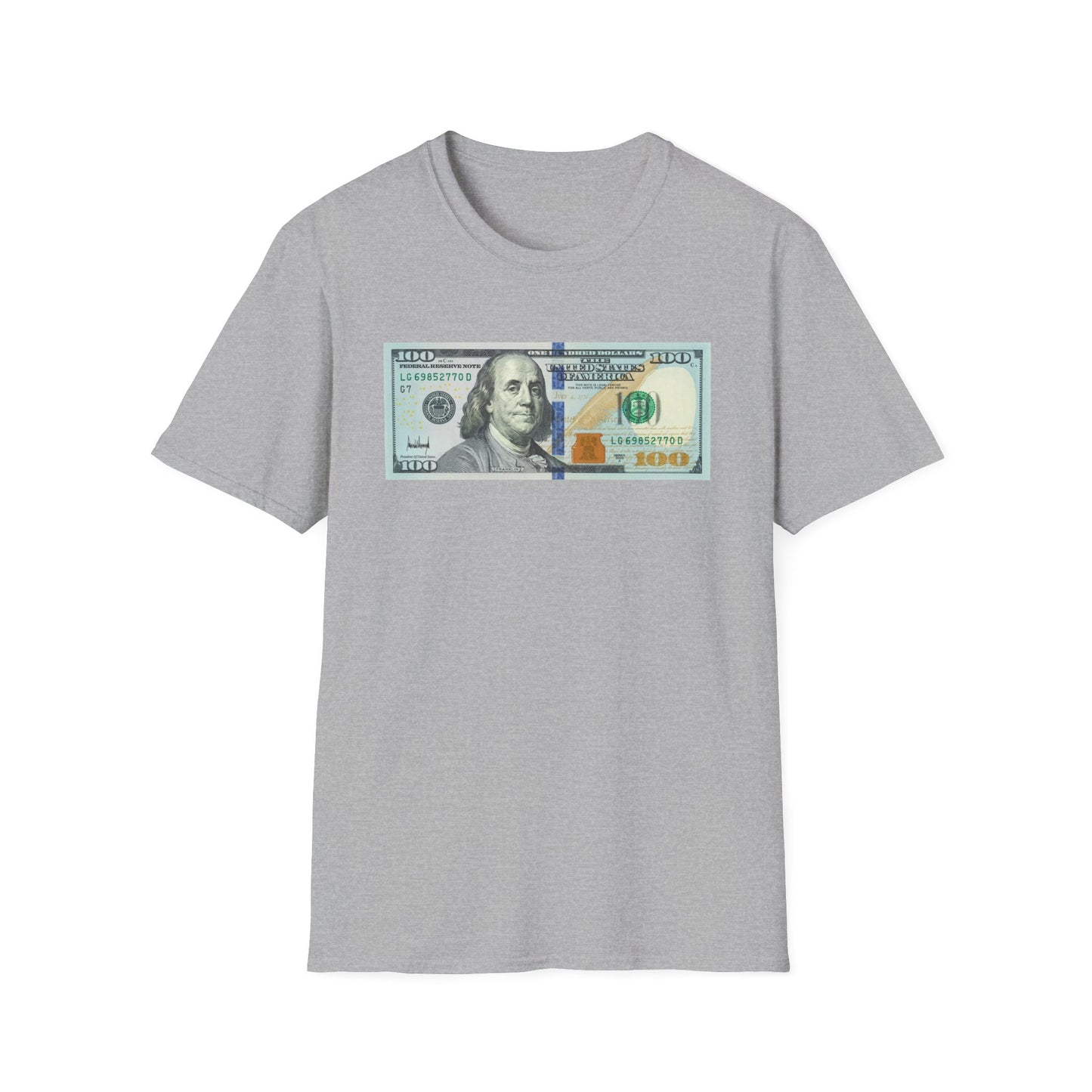 Funny Pro Trump 100 Dollar Bill Donald Trump Signature 4th of July American Patriot Support Trump Gift T-Shirt